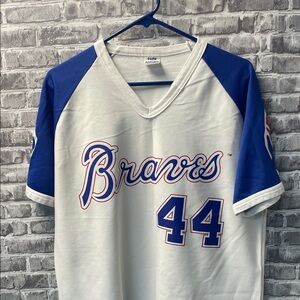 Braves White and Blue Jersey